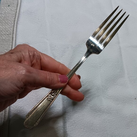 Wm Rogers Vintage Silverplate Flatware set - 1937 - Memory Hiawatha pattern - Picture 2 of 14